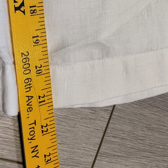 Vintage Chicos Linen Jean Capri with Asian painting Size 2 - Picture 8 of 8